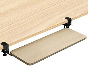 Keyboard Mouses Support Bracket, Wooden Keyboard Tray, for Home Office ...