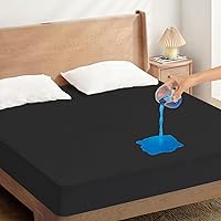 Vista 1 de Protector de colchón Queen impermeable, funda de colchón tamaño Queen, sábana ajustada suave y transpirable para cama con bolsillo profundo y banda