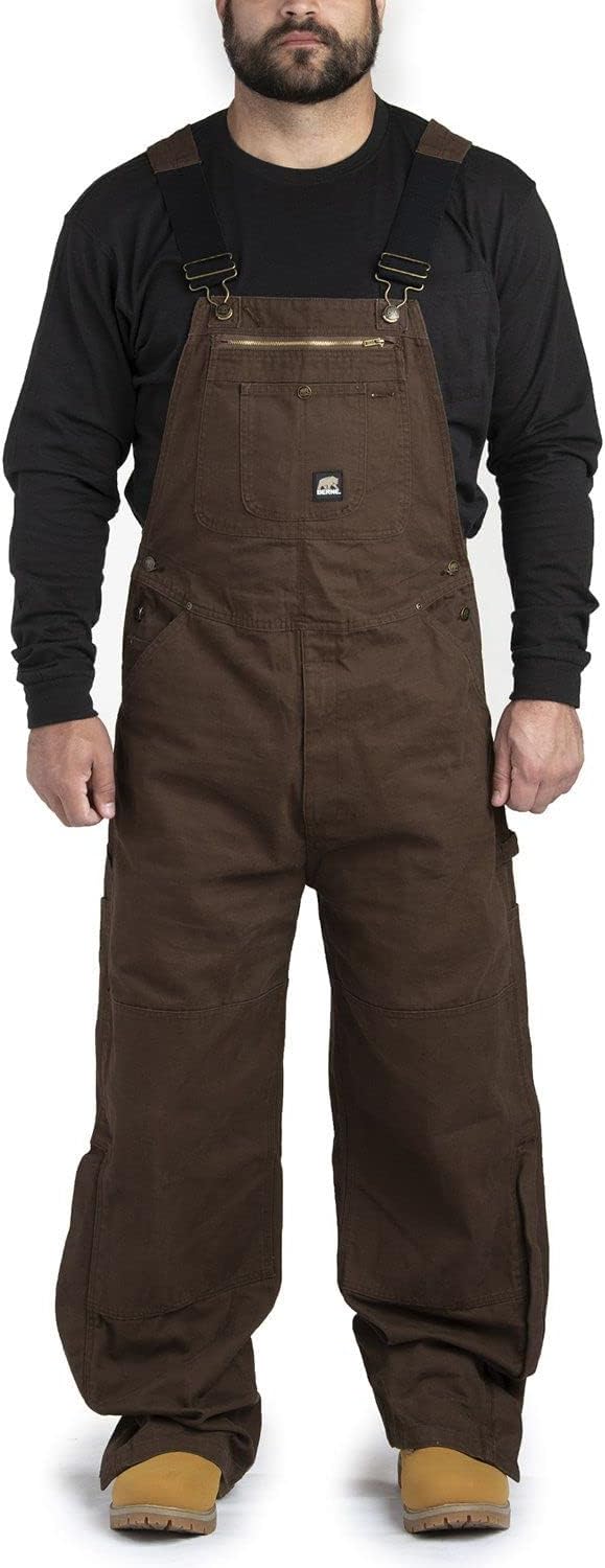 Denim Overalls Men Berne Flex Overalls Vintage Unlined Washed Duck