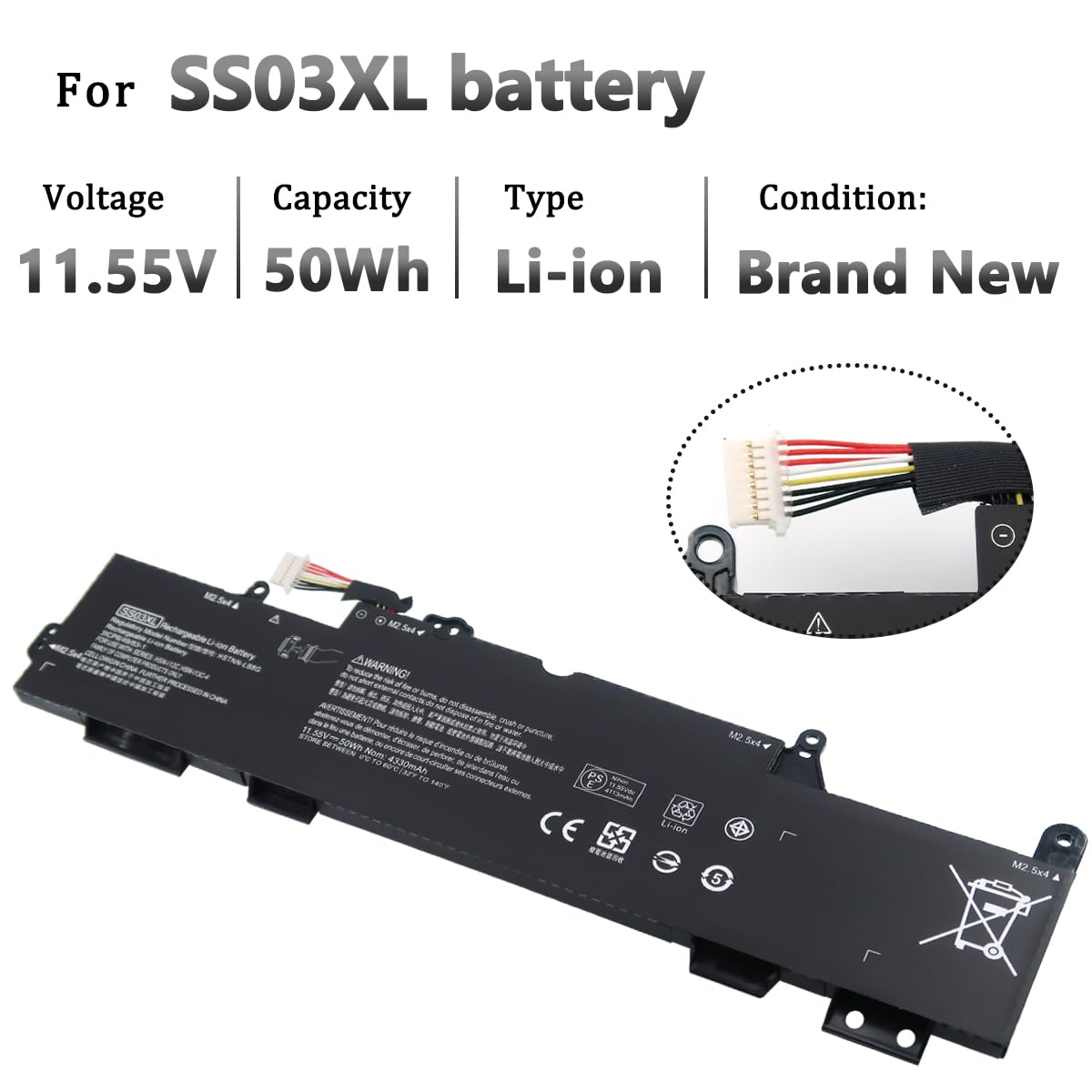 SS03XL Batterie pour HP EliteBook 830 840 G5 G6 Série, HP EliteBook 735 745 735 745 G5 G6 Série 933321-855 933321-852 932823-171 932823-271 932823-421