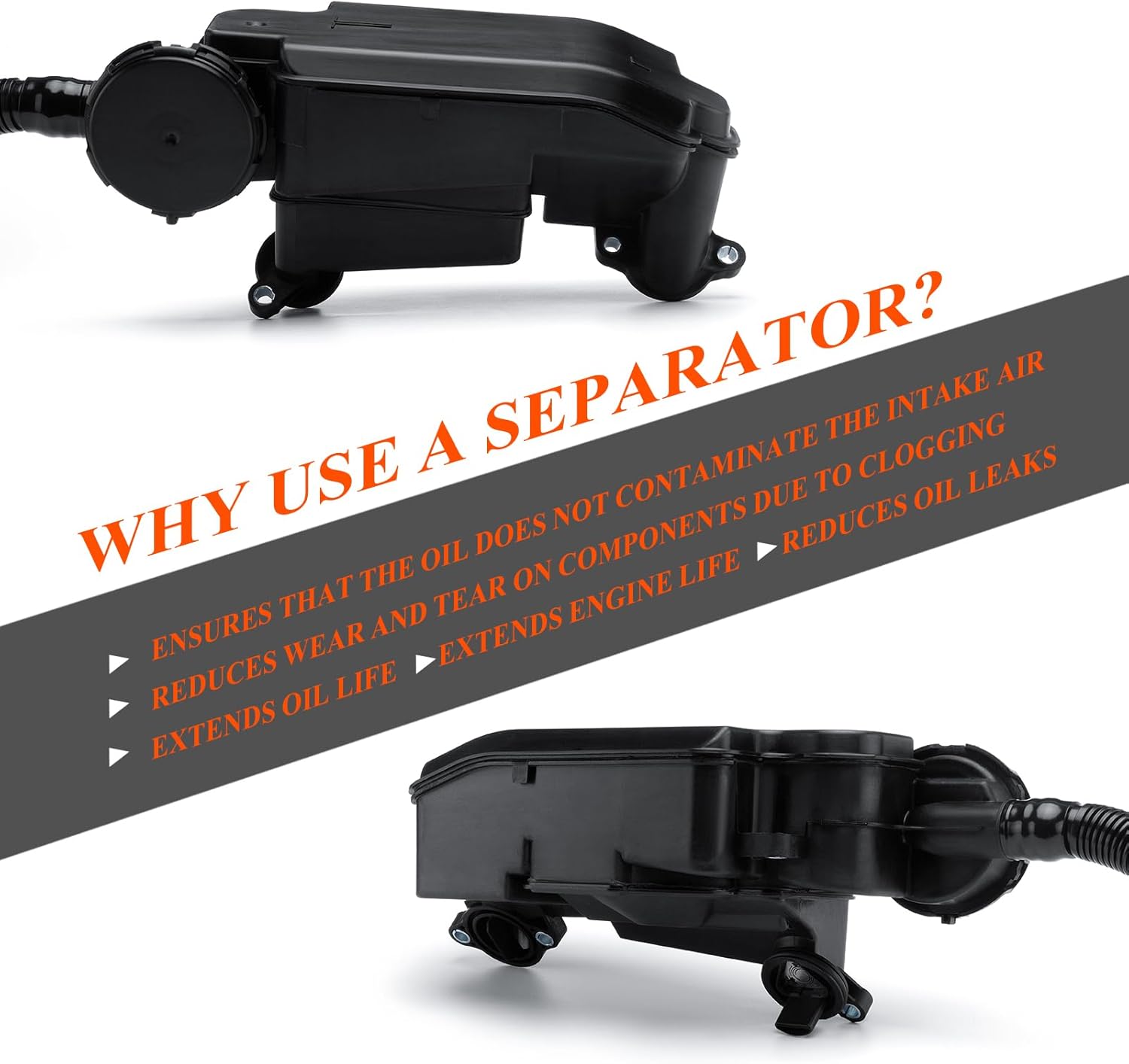 DC3Z6A785C Engine Oil Separator Assembly Fits For 2011-2016 Ford F250 F350 F450 F550 Super Duty 6.7L V8 Powerstroke Diesel PCV CCV Vent Valve Engine Crankcase, Replace# FC3Z-6A785-C DC3Z-6A785-A