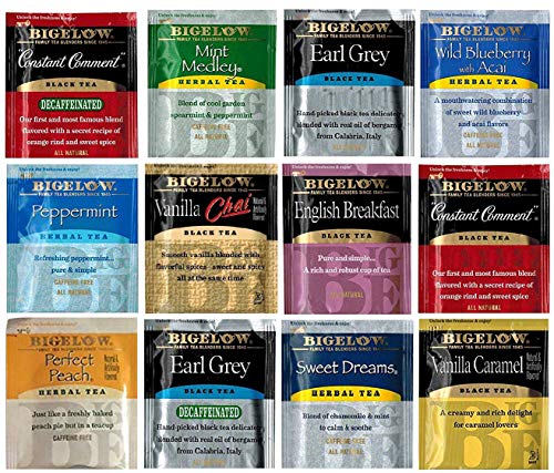 Assorted Sampler Tea Gift Box- 60 Individually Foil Wrapped Bags, 30 Different Flavors : Green Teas, Herbal Teas, Black Teas And More. The Perfect Set Bundled With Ondago Honey Sticks #TOP2