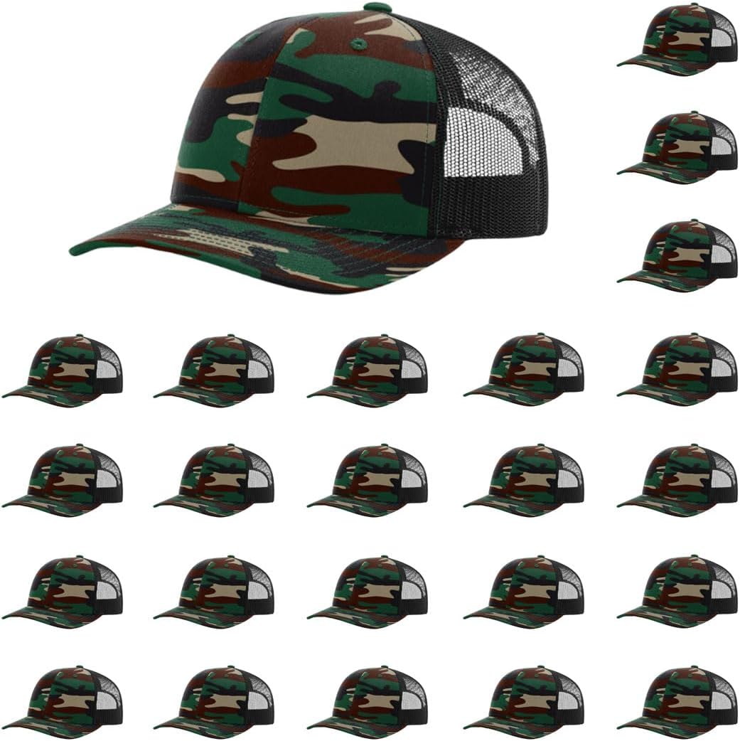 Richardson 112 Classic Six-Panel Adjustable Snapback Trucker Cap | Bulk Packs Available