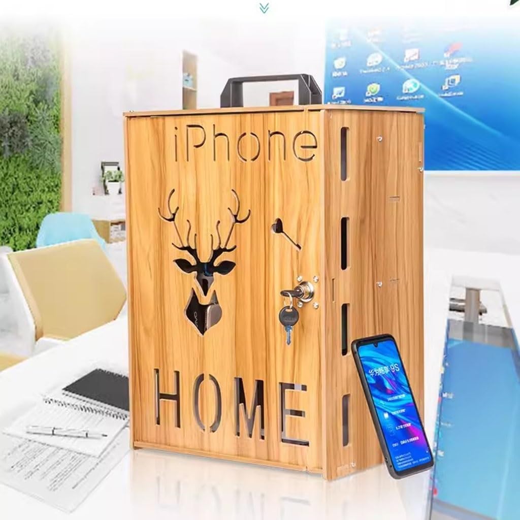 Casier Mural Pour Téléphones 24 Ou 36 Emplacements - En Bois, Pour école, Bureau, Usine