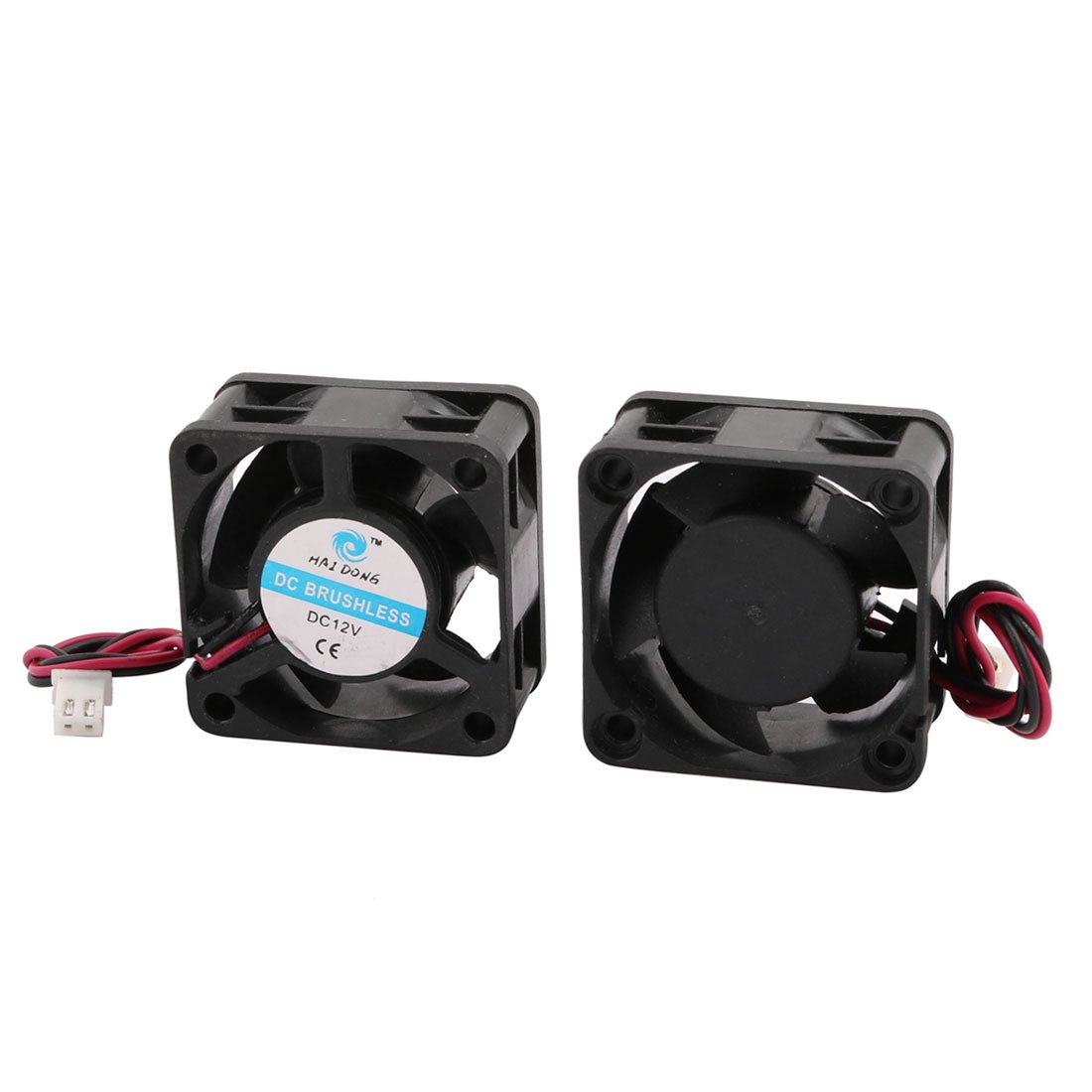 uxcell uxcell 2Pcs DC12V 0.12A 40mmx40mmx20mm Brushless 5 Vanes Cooling Cooler Case Fan Ball Bearing