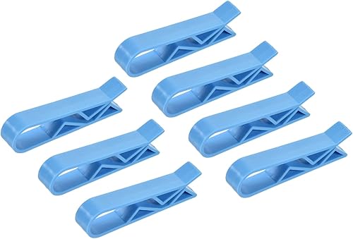 MECCANIXITY Clip para cubo de basura de cocina, cesta de basura, abrazadera antideslizante, color azul, paquete de 16