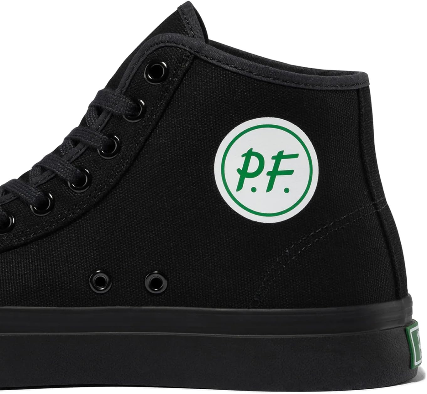 PF Flyers 1993 Black High Top Sneakers for Men and Women, Original Canvas Hi-Top Athletic Shoe, Unisex All Black Shoes - Image 5