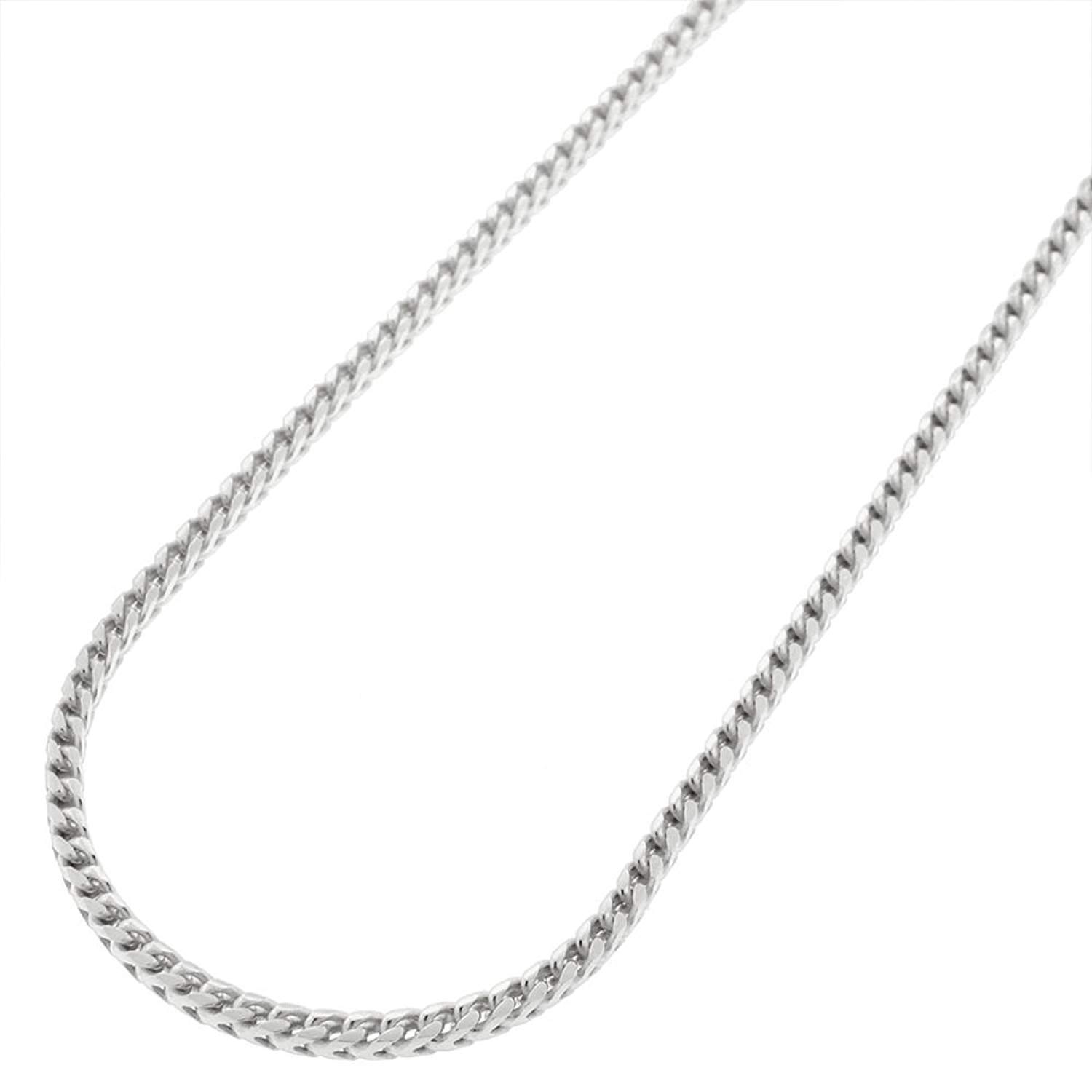 Authentic Solid Sterling Silver Franco Box Link .925 Rhodium Necklace Chains 1MM - 5.5MM, Silver Chain for Men & Women, Made In Italy, Next Level Jewelry