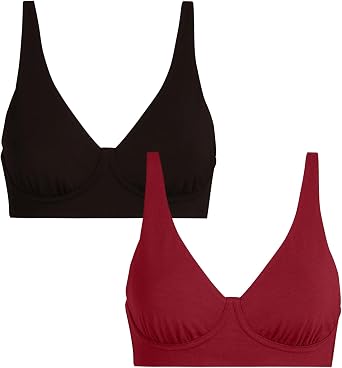 MeUndies FeelFree Longline Bralette Wirefree 3-Layer Cups, Soft Micro Modal, Adjustable Straps