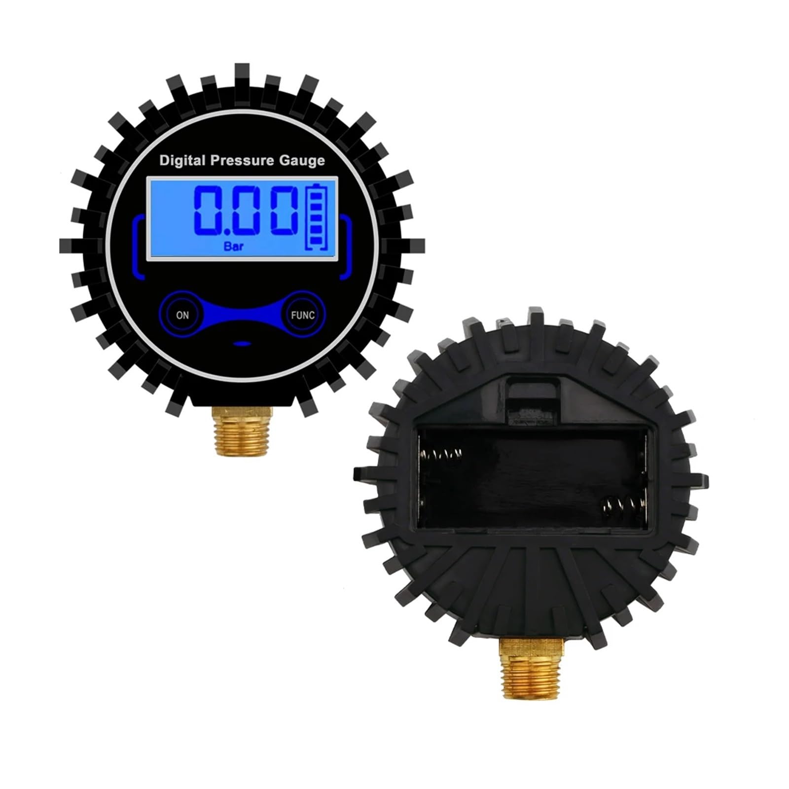 Manometro digitale LCD pneumatici 0-200PSI con luce a LED auto, camion, moto(Rot)