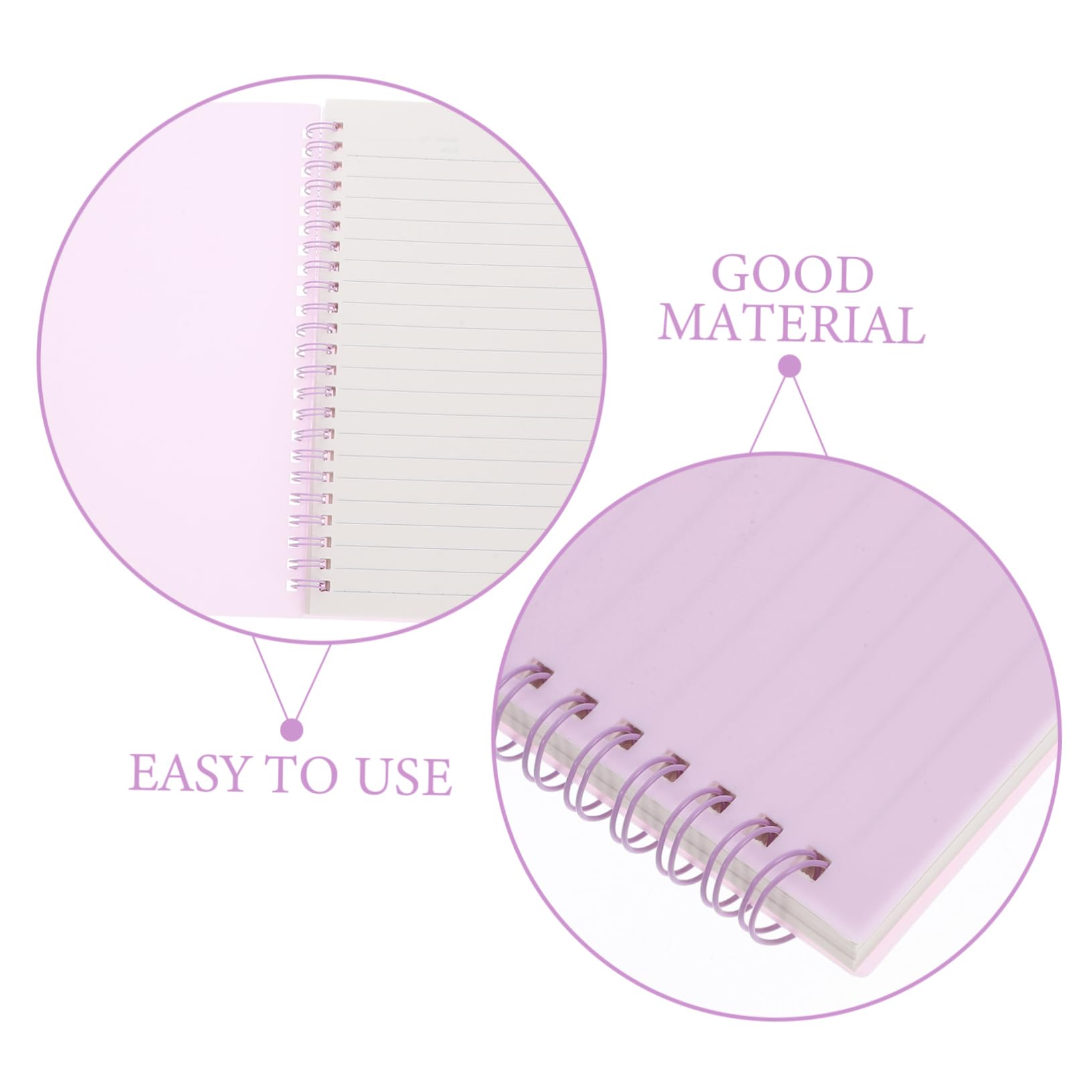 5pièces Cahiers à Spirale Avec Pages Lignées Pour Notes Fournitures De Bureau Pratiques Bloc-notes Polyvalent Pour Travail Et École