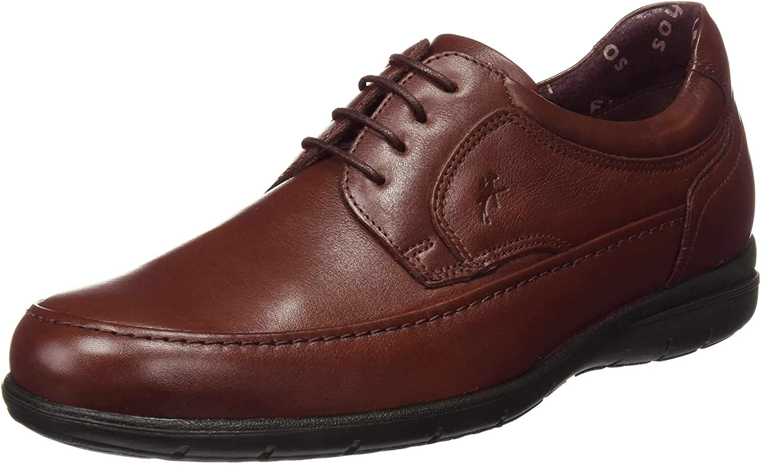 Fluchos | Men's Shoes | 8498 Chestnut Bird-STK- | Premium Cowhide Leather Shoe | Lace-up Closure | Rubber Floor, Brown Brown 000, 6.5 UK