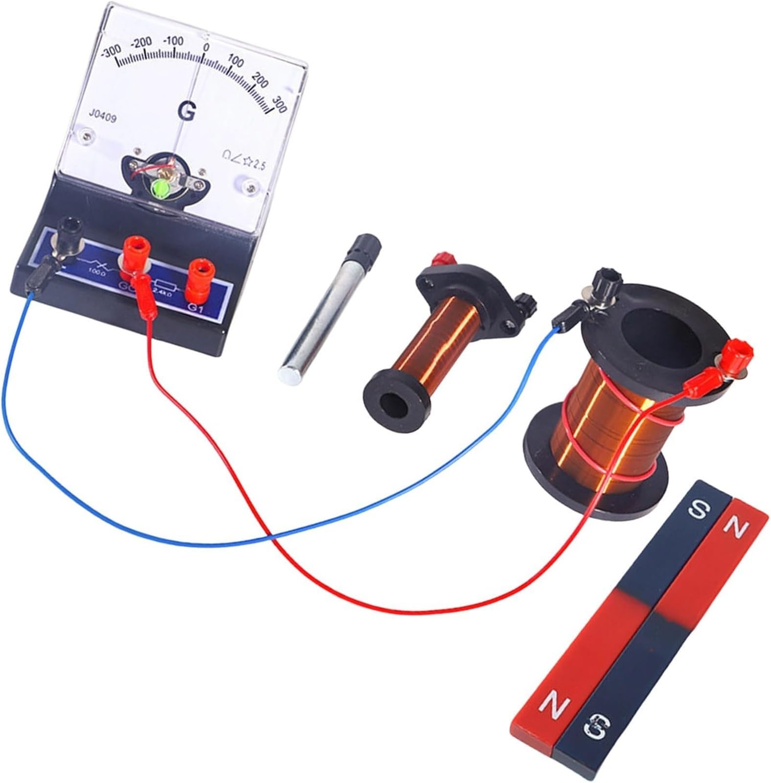 TIANQIHAO Metal Electromagnetic Induction Coil Set, Primary And Secondary Experiment Apparatus, Lenz'S Law Demonstration Model, Electromagnetism Physics Lab Equipment Teaching Tool