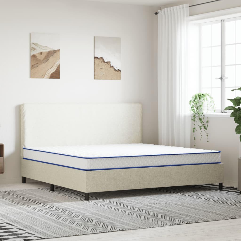 Colchón ortopédico de espuma viscoelástica (200 x 180 x 17 cm, con espuma viscoelástica que alivia la presión, se puede utilizar por ambos lados para un sueño reparador
