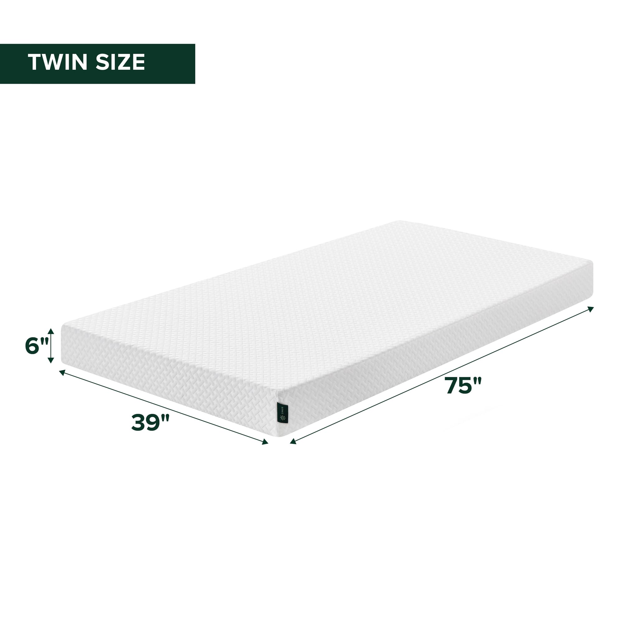 Zinus ZINUS 6 Inch Twin Cooling Essential Memory Foam Mattress [NewVersion], Fiberglass Free, Medium Feel, Breathable Cooling Layers, Certified Safe Materials in use