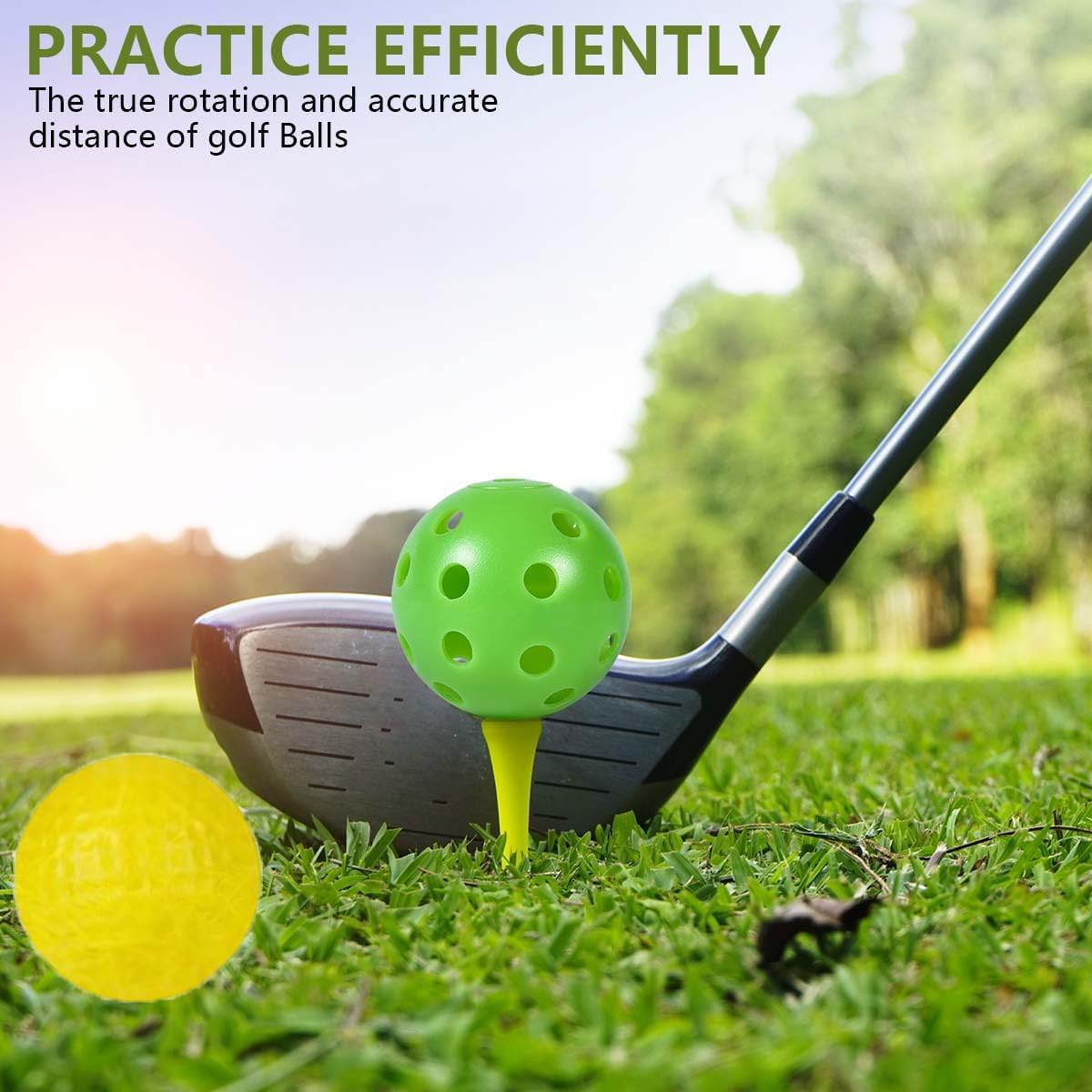 20 Pack Colored Plastic Golf Balls, 41mm Practice Golf Balls, Realistic Feel and Long Lasting,Limited Fligh Plastic Golf Training Balls for Backyard, Simulated Golf Balls for Indoor or Outdoor - Image 6