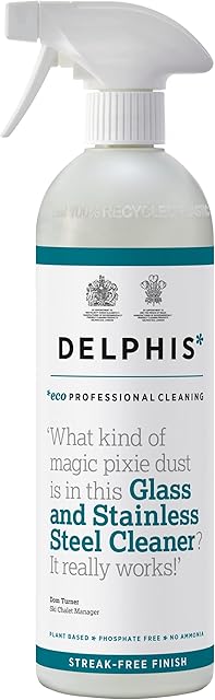 Delphis Eco Glass, Window & Stainless Steel Cleaner 700ml | Eco Friendly | Window Cleaner | Car Glass Cleaner