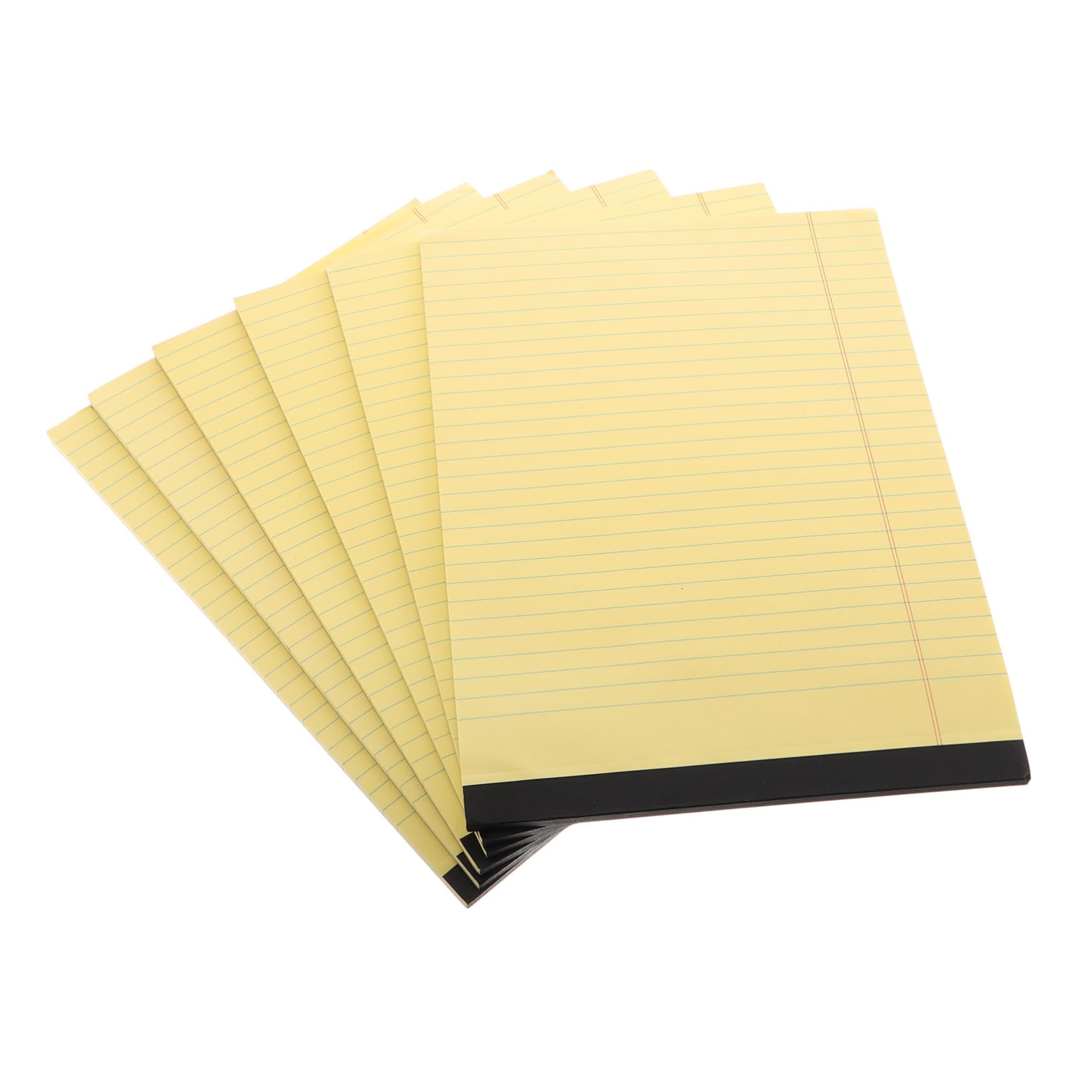 Blocco Note A4 Giallo 6 Pezzi con Layout a Sezioni e Righe | Carta in Pasta di Legno, per Registri di Lavoro e Uso Quotidiano, Formato 214x295mm
