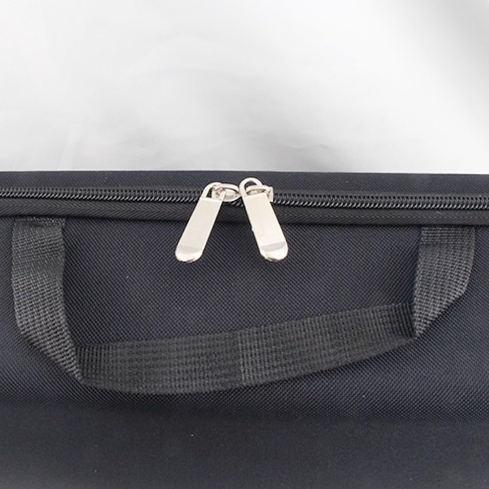 Caja de aparejos de pesca de EVA rígida de forma cuadrada impermeable para cañas carretes, líneas y herramientas de cebo, negro, 16 pulgadas