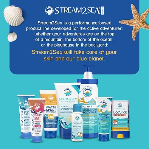Miniatura 5 de STREAM 2 SEA Acondicionador sin enjuague, fórmula de acondicionador para cabello seco y dañado, 32 onzas sin parabenos, desenredante con protección