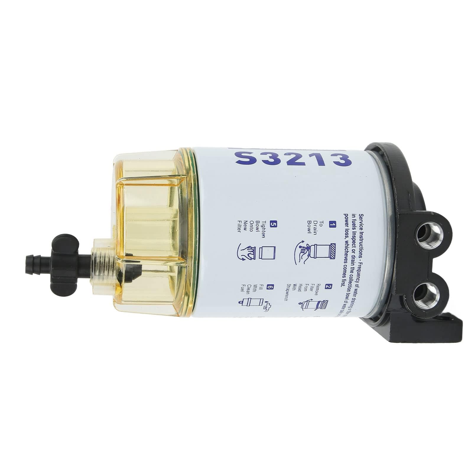 HERCHR Separatore d'Acqua Marina, Sostituzione del Separatore d'Acqua del Filtro del Carburante per Yacht S3213 per La Rimozione delle Impurità per Motore Fuoribordo Marino