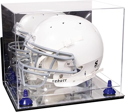 Miniatura 122 de vitrina de acrílico tamaño real casco fútbol americano.