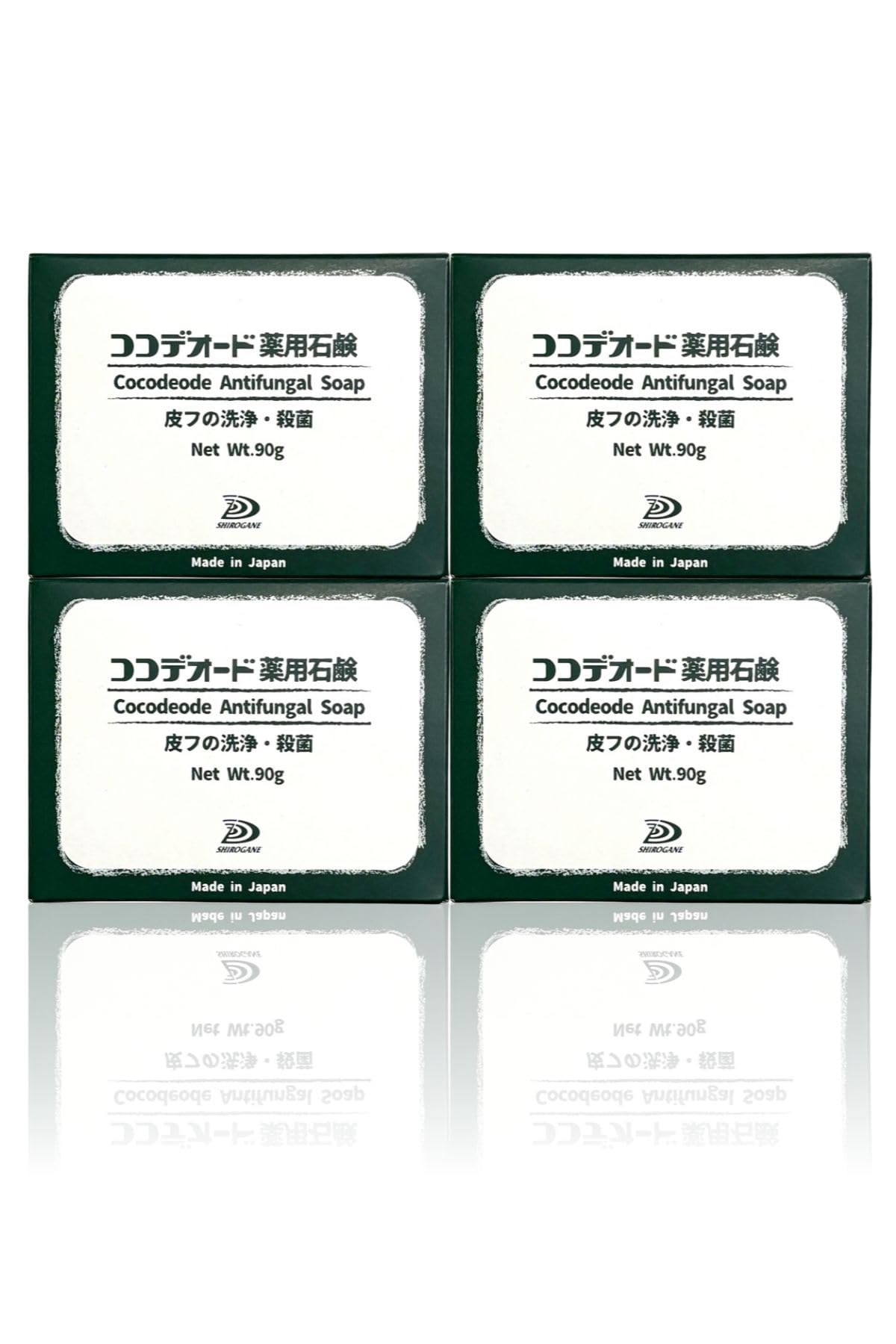 ココデオード 薬用石鹸 4個 気になるカラダのニキビやニオイを防ぐ【抗カビ(真菌)成分 ミコナゾール 硝酸塩配合】 濃厚なモチモチ泡なのに泡切れスッキリ さらさら
