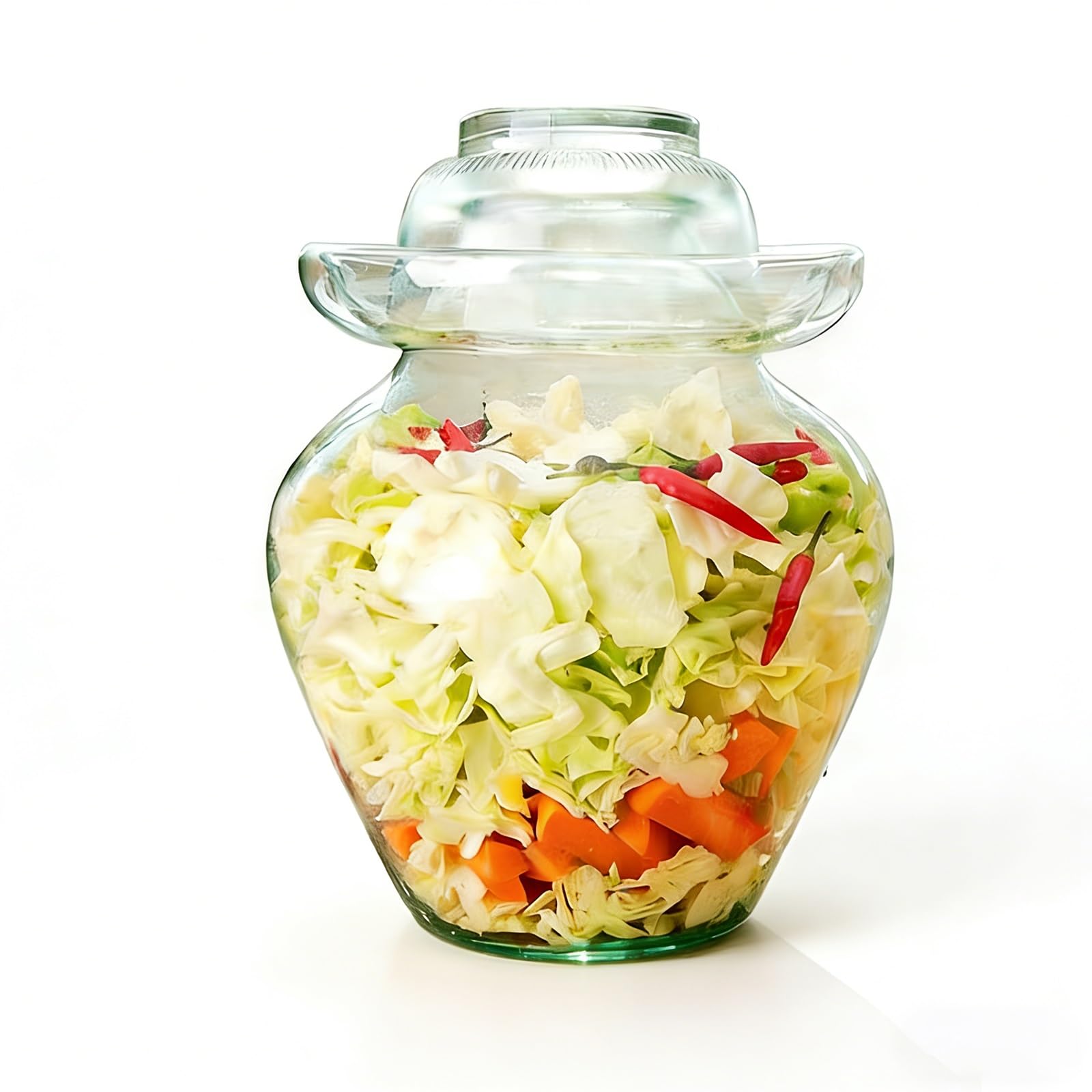 Chinesisches Gärglas mit luftdichtem Deckel, 10 l, Kimchi kling Weinherstellung, Decapaggio – 5 l Gärbehälter für hausgemachte Konserven & Sauerkraut