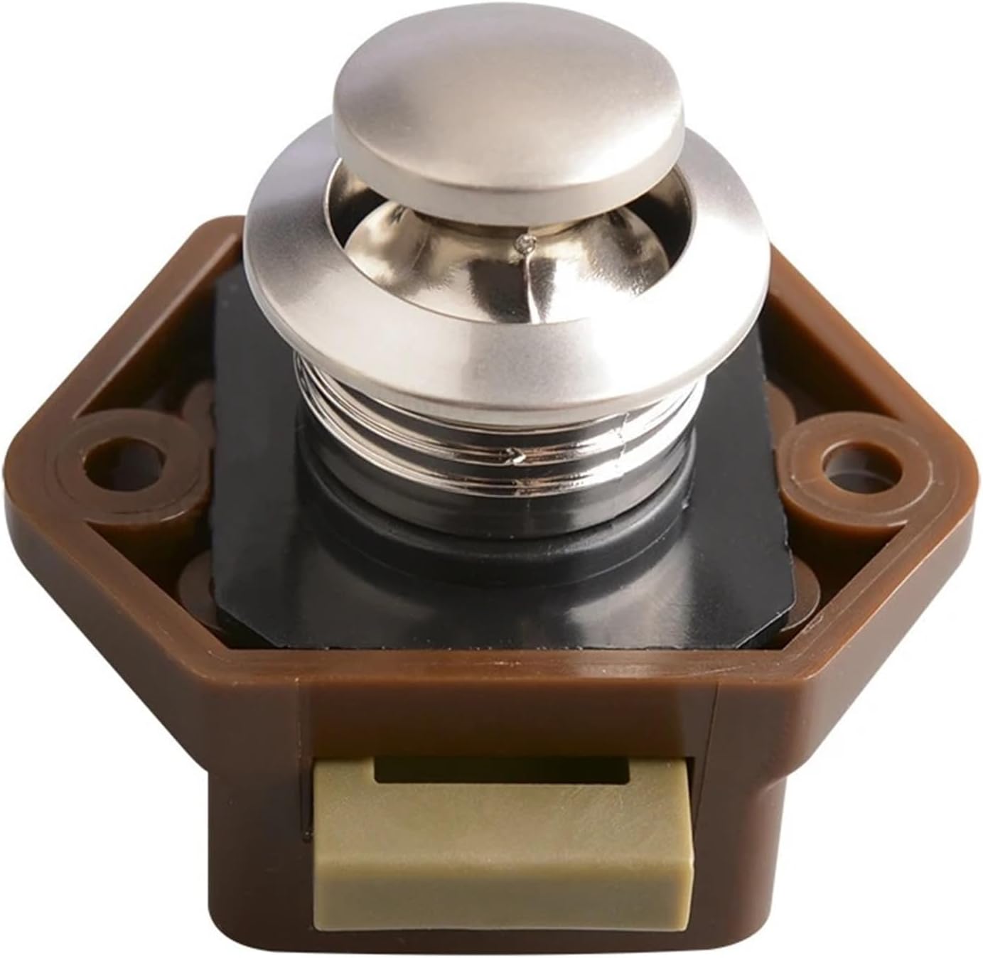 Plastic Mini Push Knob Lock Diameter 20mm RV/Caravan/Boat/Motor Home/Cupboard ZS01 A 1Pcs(As pcs-03)