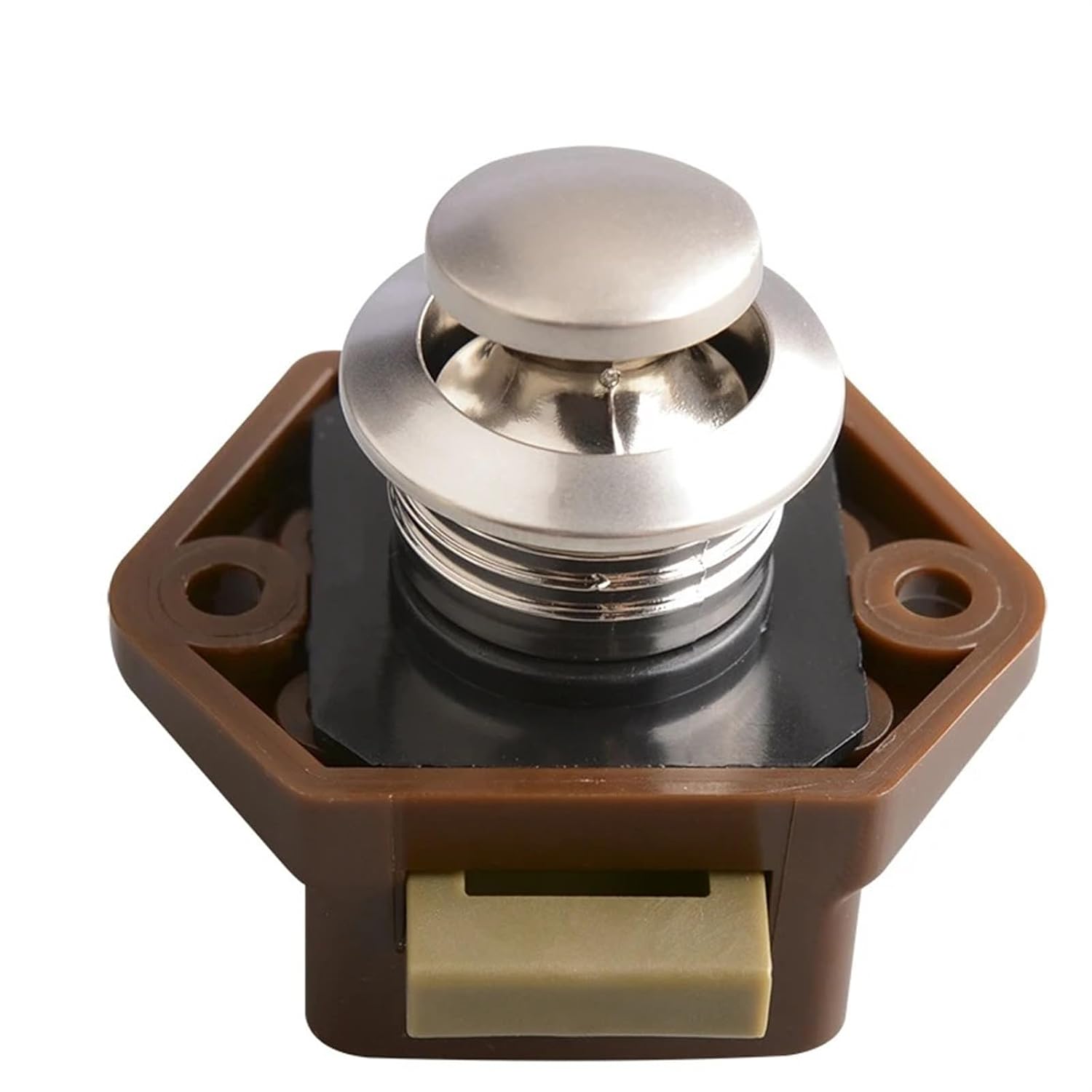 Plastic Mini Push Knob Lock Diameter 20mm RV/Caravan/Boat/Motor Home/Cupboard ZS01 A 1Pcs(As pcs-03)