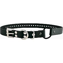 Collier pour chien Educator Bungee, biothane, &eacute;tanche, r&eacute;sistant aux odeurs, boucle en m&eacute;tal et anneau en D avec boucle Comfort Bungee r&eacute;glable pour une coupe personnalis&eacute;e, 1 -Inch, noir