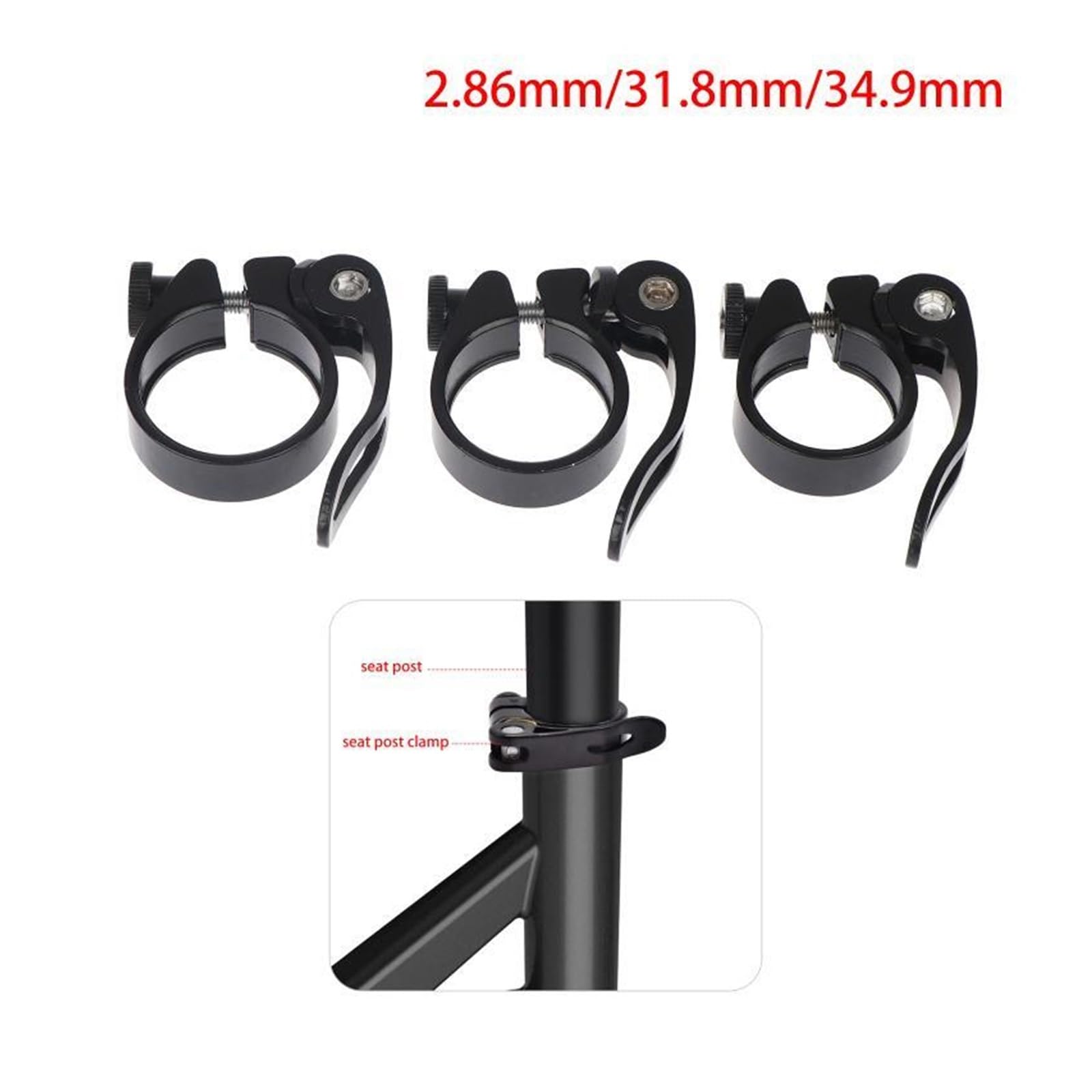 Morsetto reggisella a sgancio rapido 28,6/31,8/34,9 mm, clip for tubo for mountain bike(A2 3PCS)