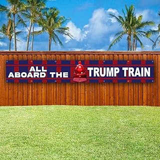 Trump Train 2024 Extra Large 13 oz Banner | Heavy-Duty Vinyl Single-Sided With Metal Grommets | Election, Political, Republican, Vote