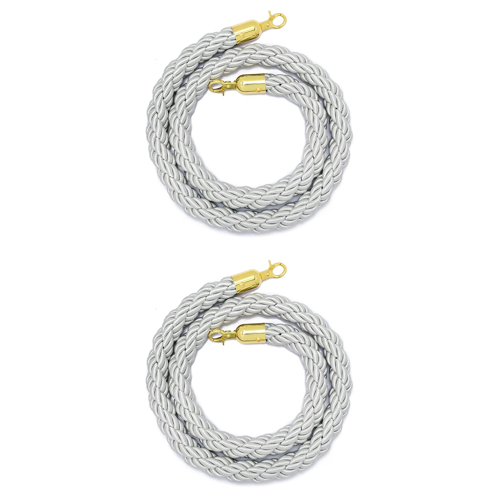 1,5 m mehrfarbige Seil-Absperrung, 2 Stück, für drinnen und draußen, vielseitig und mit elegantem Finish für Veranstaltungen und Versammlungen