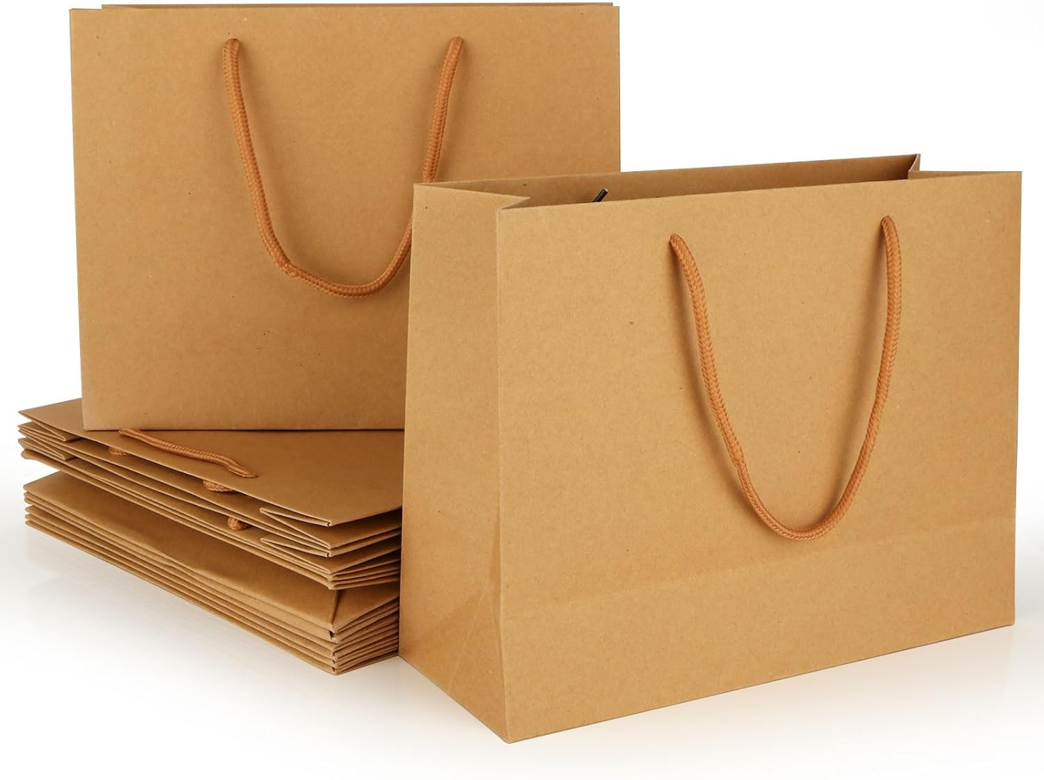 SENENQU 24pcs Paper Gift Bags with Handles, 27 x 10 x 21cm Large Kraft