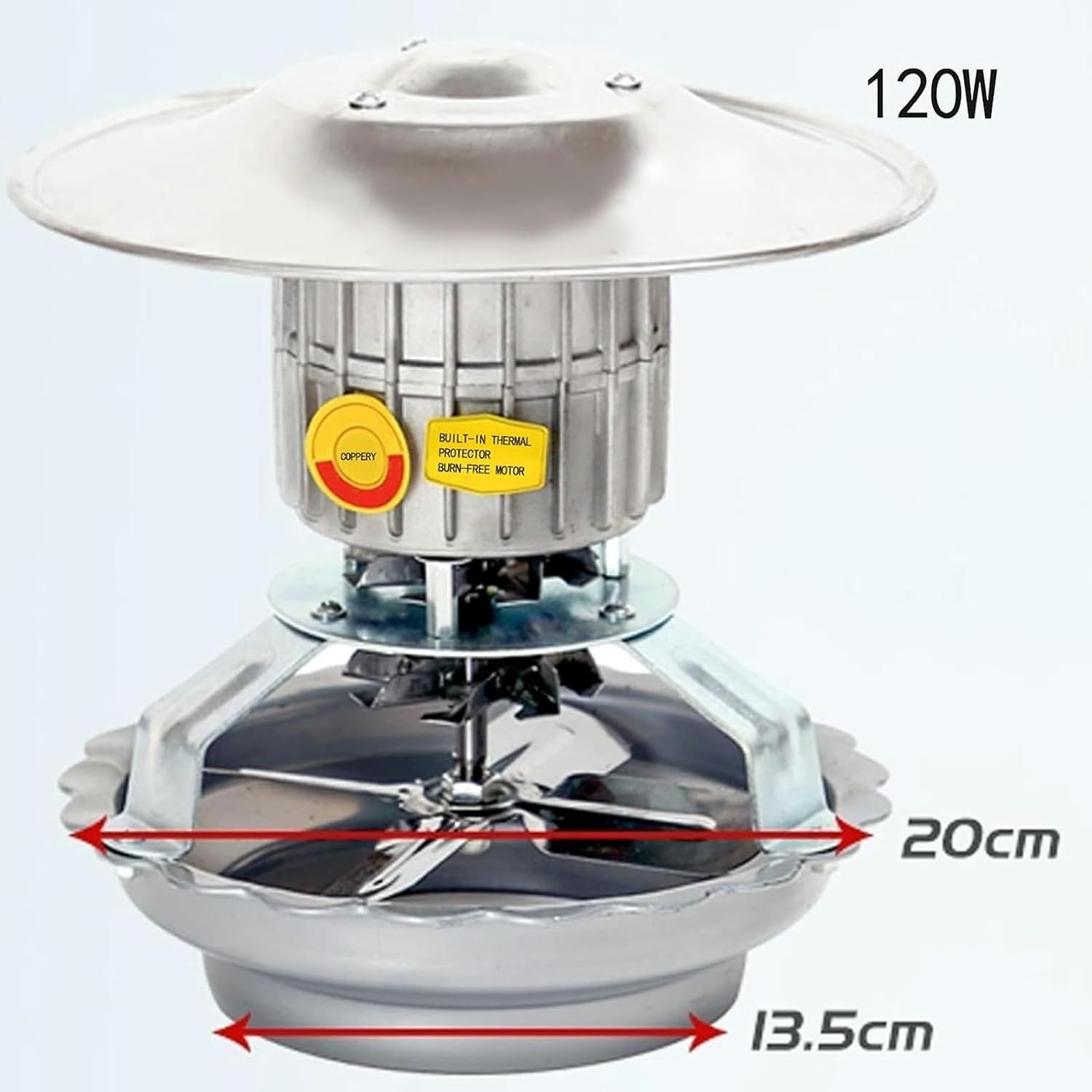 Chimney Fireplace Fan, 120W Chimney Fan Induced Draft Fan Fireplace Exhaust Fan, for Household Exhaust Smoke Machine Dust