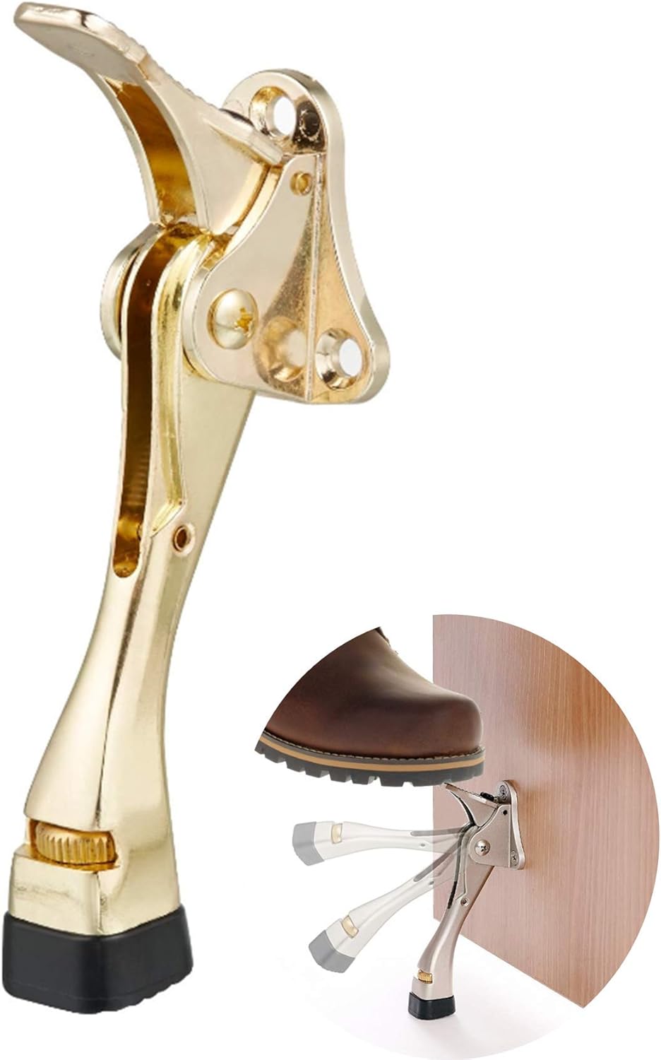 Easy Pedal Kick Down Door Stop Stopper Easy Step Door Kick
