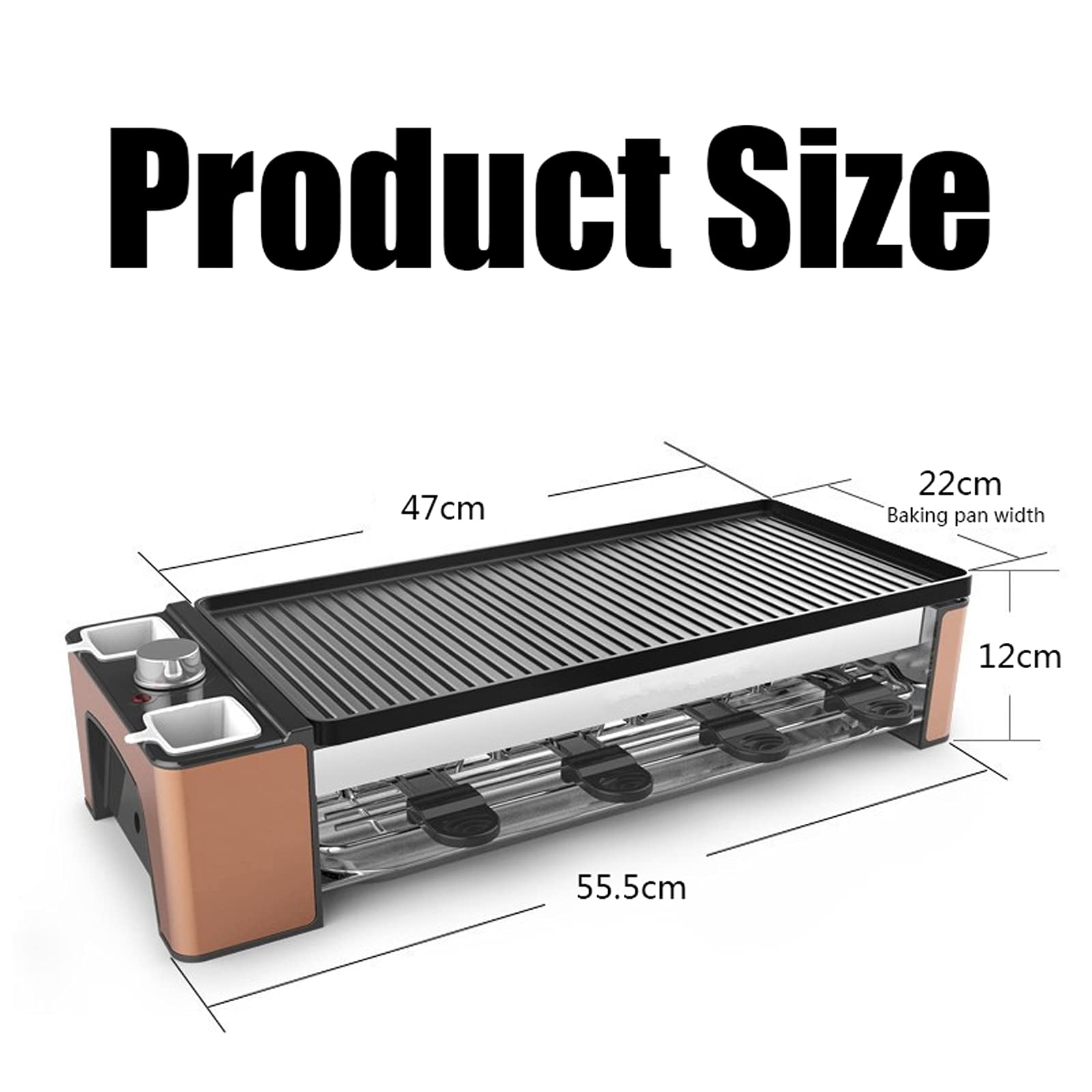 Dwuwarstwowy domowy grill bezdymny, grill elektryczny, elektryczny grill stołowy, wielofunkcyjny elektryczny grill