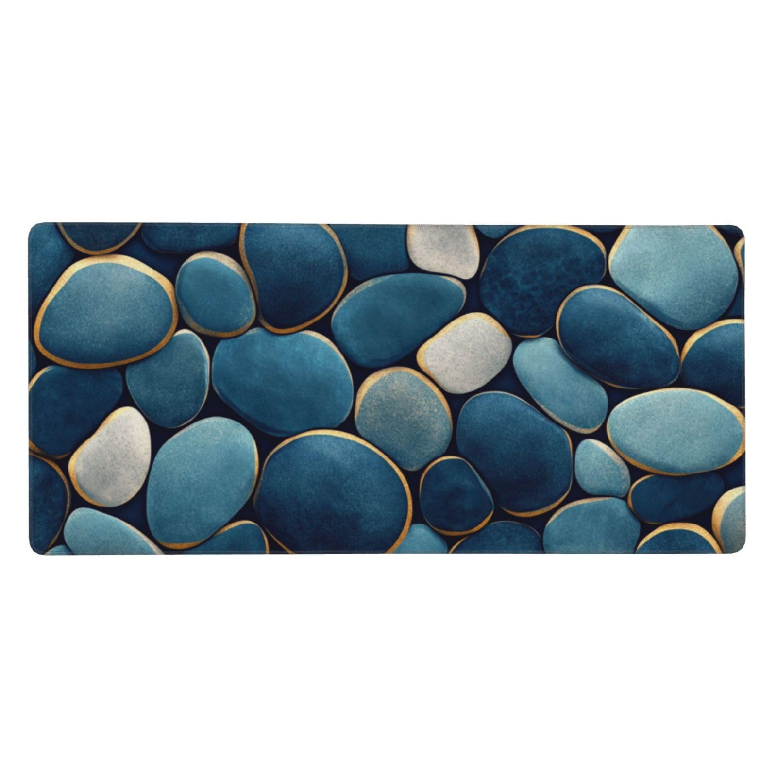 Tapis de Souris XXL 90 x 40 cm, Bleu & Pierre Tapis de Bureau G750
