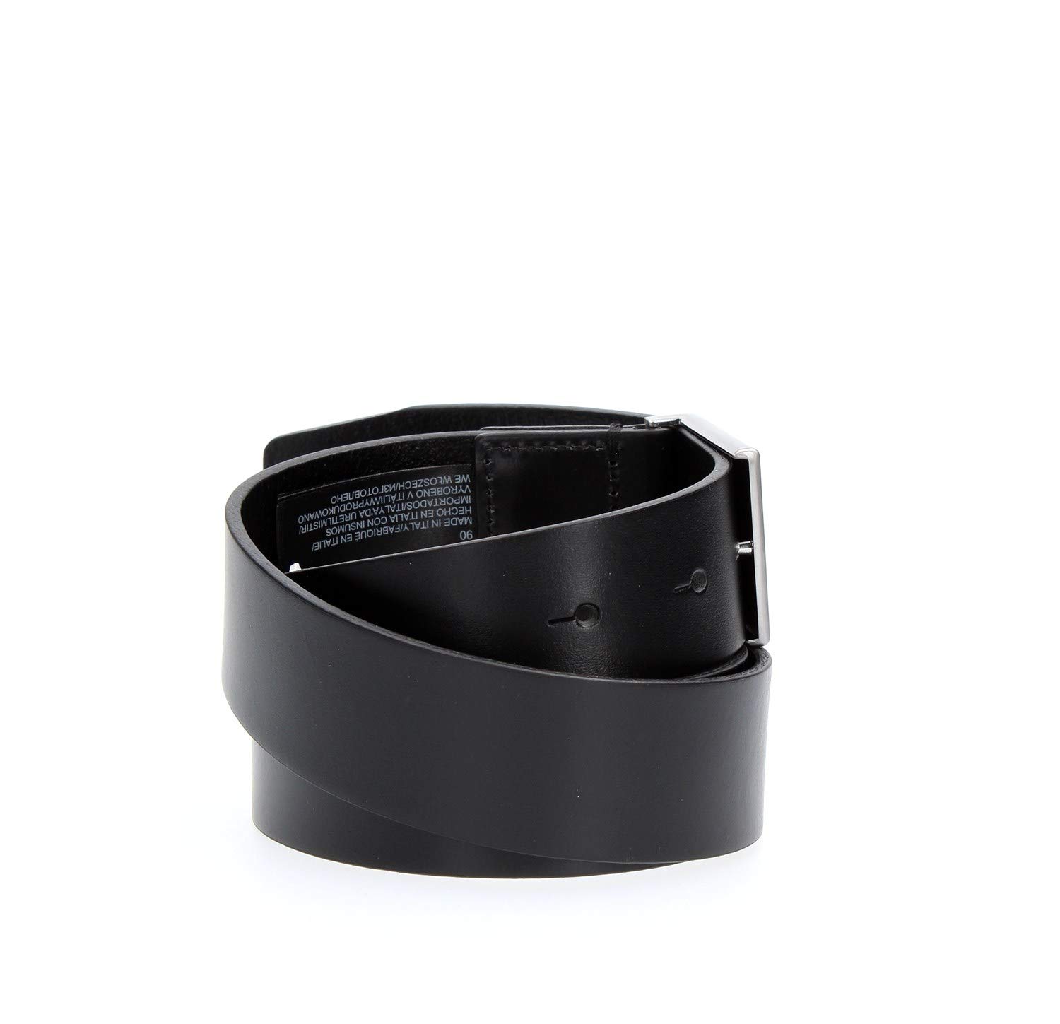 Calvin Klein Męski pasek Formal Plaque Belt 3,5 cm skórzany pasek, czarny (black 001), 110|#110|#678 (Herstellergröße: 110)