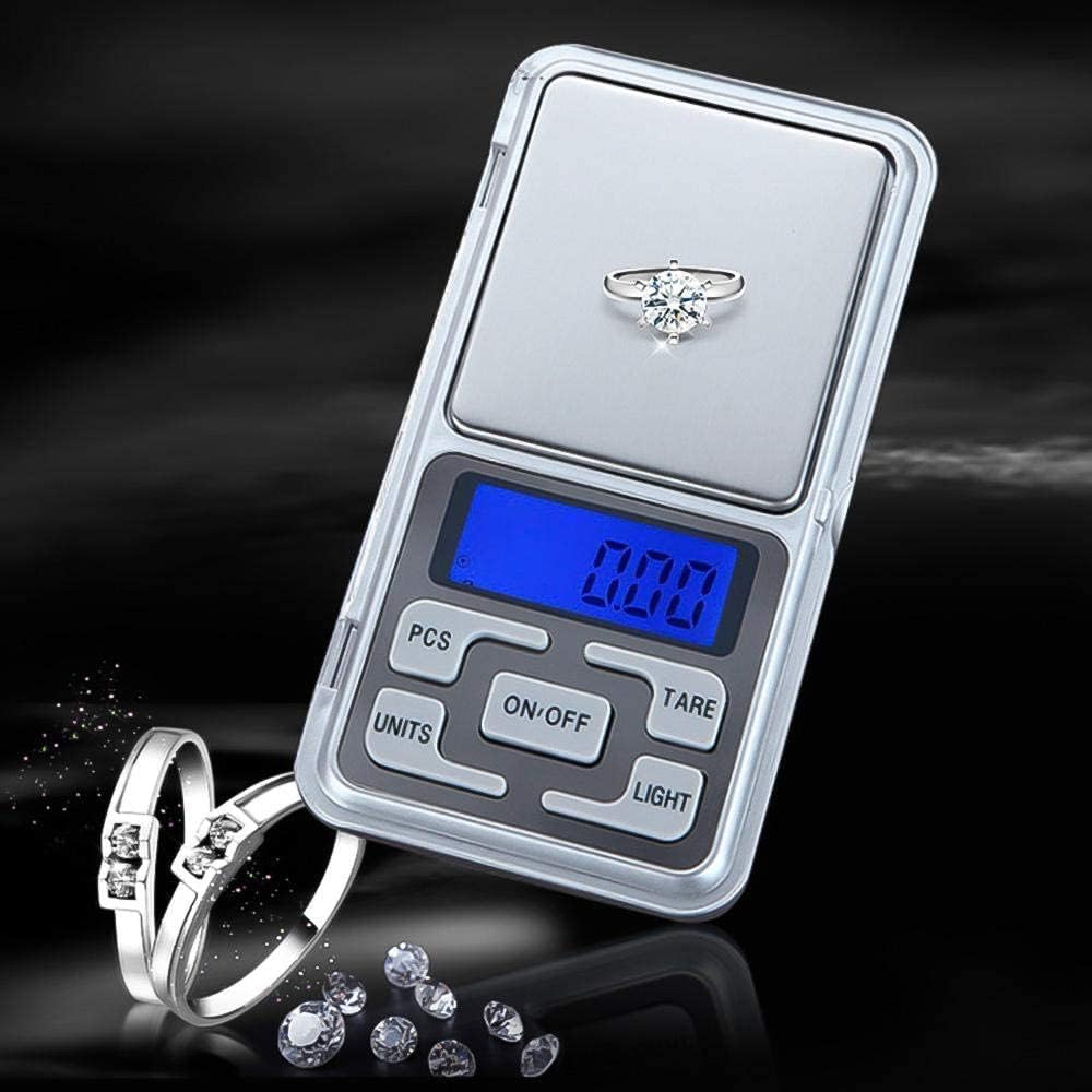FAXIOAWA Báscula Digital de precisión para joyería, báscula electrónica 500Gx0 01G, Mini báscula Digital, báscula electrónica para joyería (Color: 100 g 0,01 g)