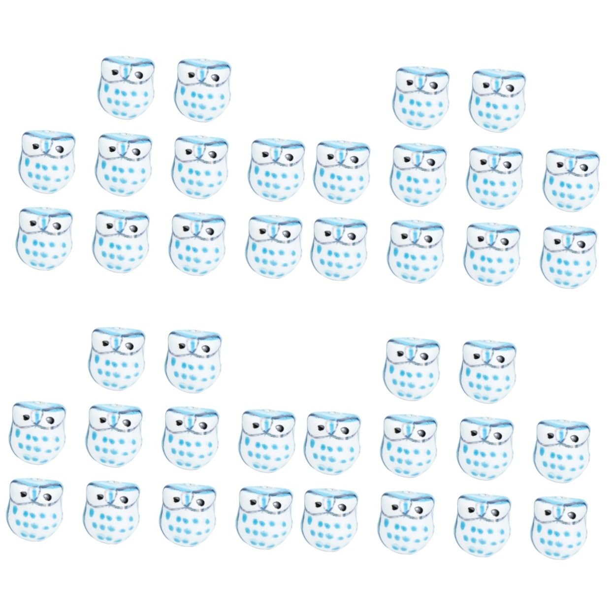 NUOBESTY 40piezas Cuentas De Cerámica Diseño De Para Hacer Pulseras Cuentas De Bricolaje De Animales De Dibujos Animados De Joyería