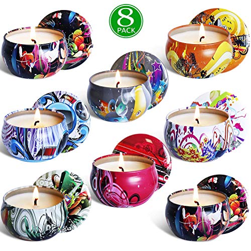 YCYH Scented Candles Gift Sets, Natural Soy Wax 2.5 Oz Unit Portable Travel