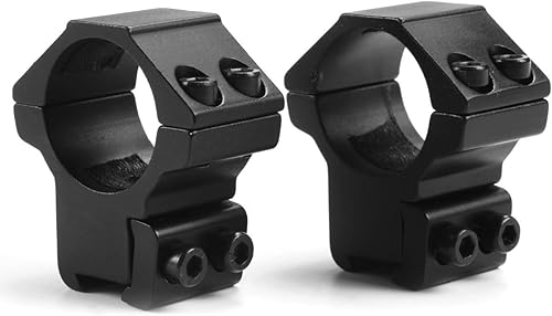 MIZUGIWA Anillos de montaje de alcance de 1 pulgada de perfil medio para rieles de cola de milano de 0.433 in, 2 piezas