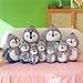 Herfair Kuscheltier Pinguin Plüschpuppe mit Kapuze Geschenk (27cm, Grau)
