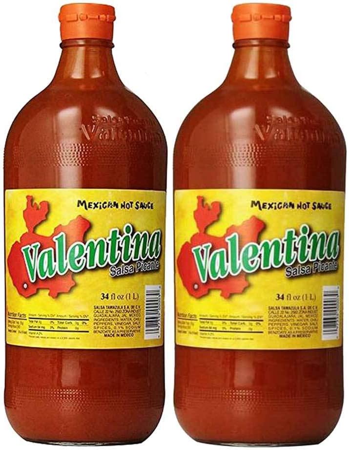 Valentina Mexican Hot Sauce Salsa Picante BUNDLE 2 Bottles 34oz each