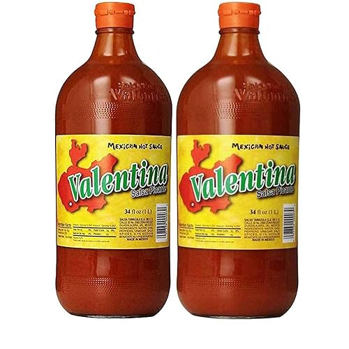 Valentina - Paquete de 2 botellas de salsa picante mexicana de 34 onzas cada una