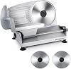 Anescra Electric Bread Slicer 200 W, 2 Rustproof Stainless Steel Knives, Easy to Clean, Electric All-Purpose Cutter with 0-15 mm Adjustable Thickness