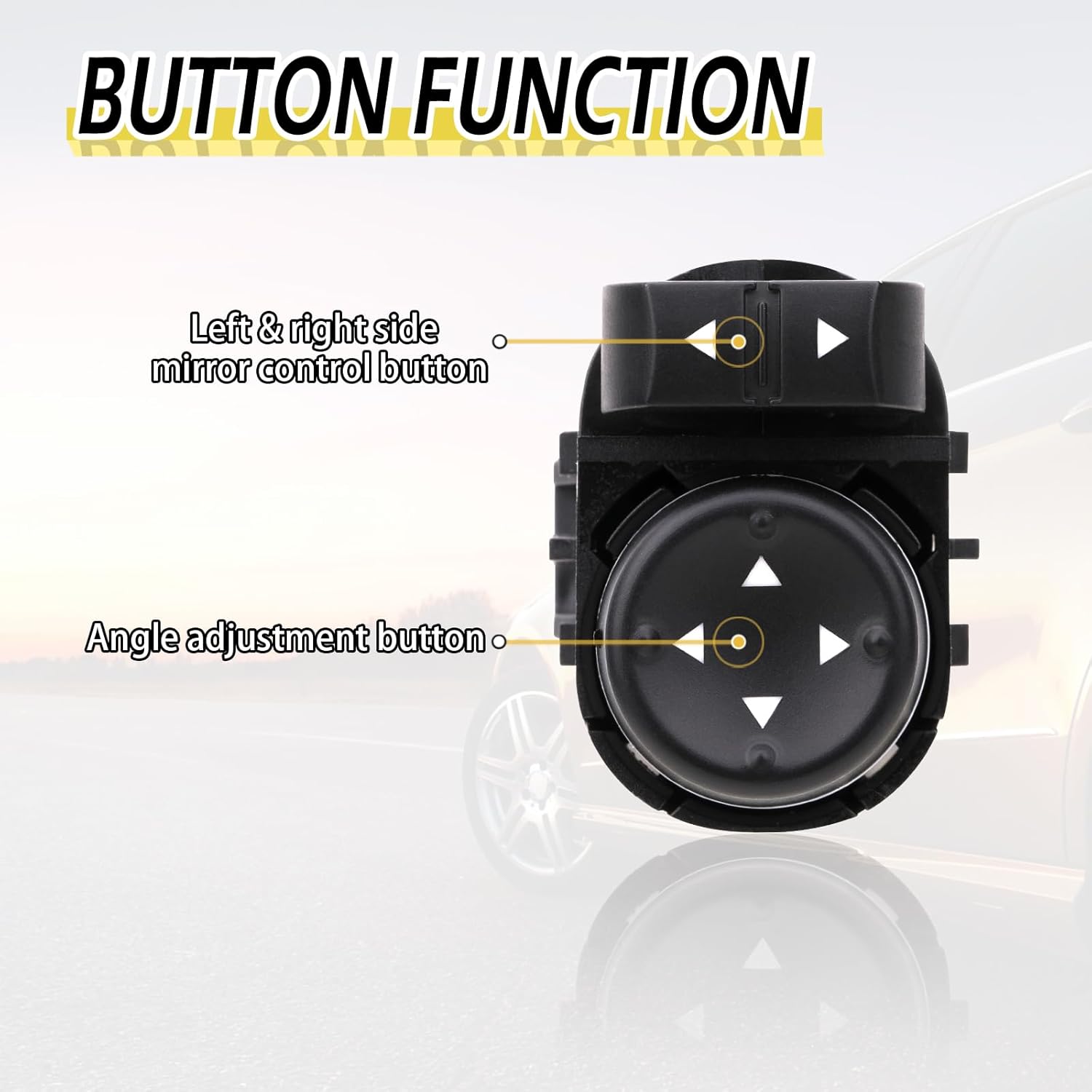 Vurkcy Mirror Switch Power Control Button Compatible with Chevy Chevrolet Silverado, GMC Savana Sierra 1500 2500 3500 HD 2007-2014 Replaces 22883768 25778970 901182