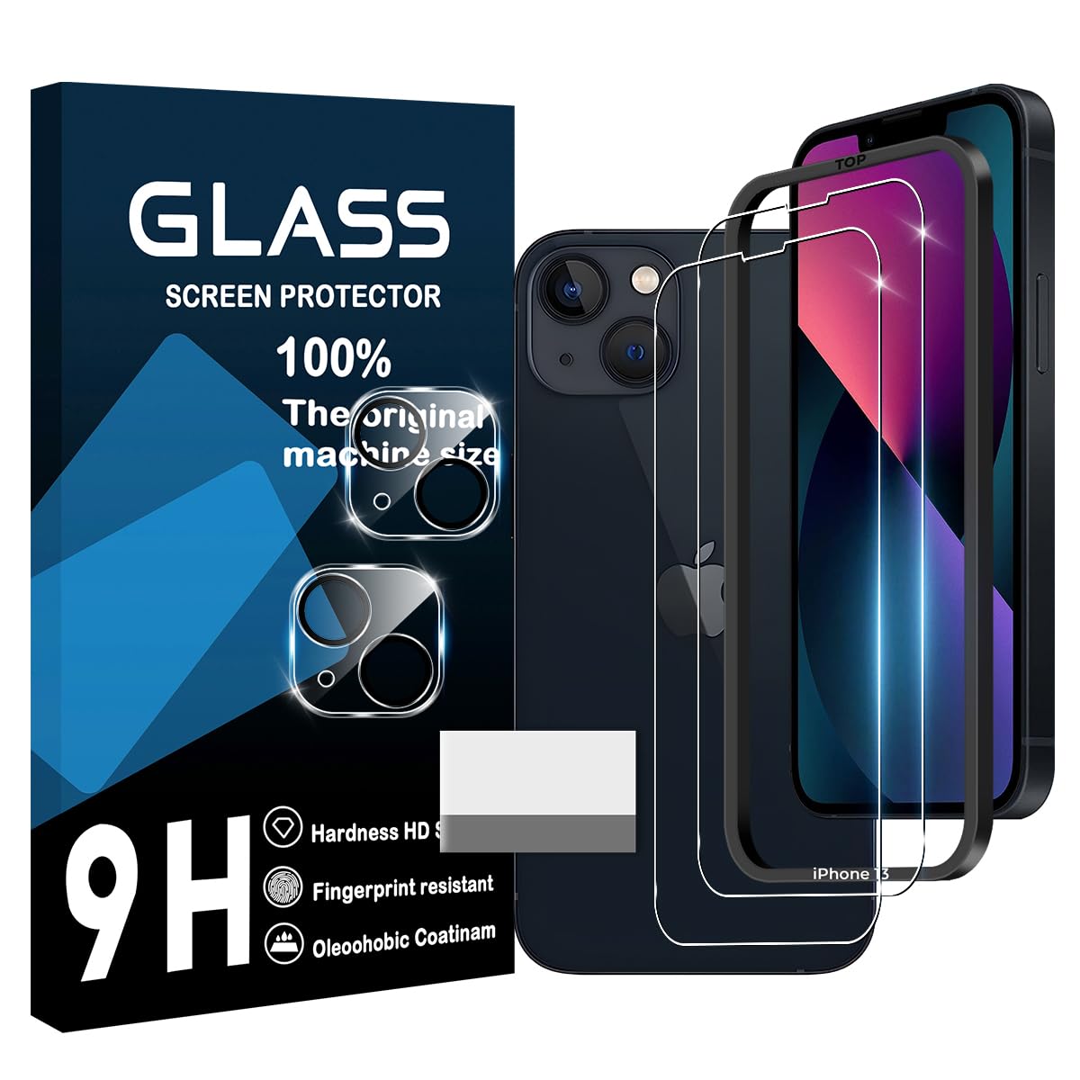Amazon | cronincards 対応 iphone13 ガラスフィルム ＋ レンズ保護